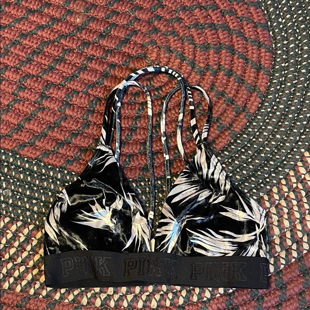 PINK Victoria’s Secret Unlined Black Bralette Size Small